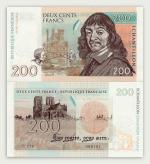 Рене Декарт. Франция. 200 франков. Тестовая банкнота (2015)